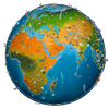 Mapa del mundo Atlas icono