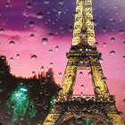 Pluie à Paris Fond Animé icône