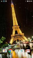 Pluie à Paris Fond Animé Affiche