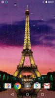 Pluie à Paris Fond Animé capture d'écran 2