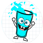 Crazy Student Happy Glass أيقونة