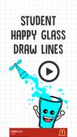 Crazy Student Happy Glass الملصق