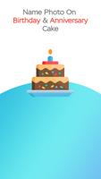 Photo Name On Birthday Cake & Anniversary Cake poster