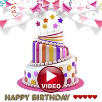 Birthday video maker 2024 الملصق