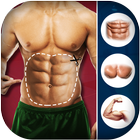 Man Fit Body Editor - Six Pack Abs Body Style Zeichen