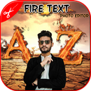 Fire Text Photo Frame : Cut Pa APK