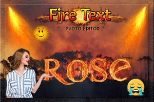 Fire Text Photo Frame captura de pantalla 3