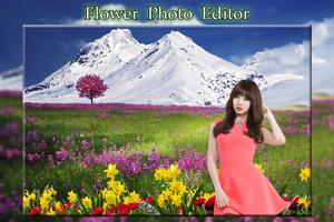 Flower Photo Frame Affiche