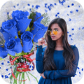 ”Blue Rose Photo Frame