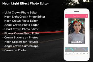 Light Crown Photo Editor - Crown Heart Pic Editor Affiche