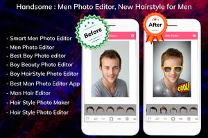 Man Hairstyle Photo Editor : Boy Hairstyle Photo Affiche