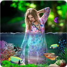 3D water effecten foto editor-icoon