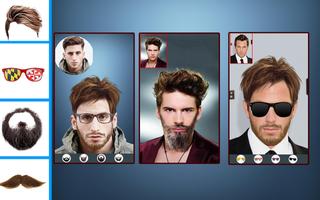 پوستر Men Photo Editor Boys Makeup Hair Style Editor