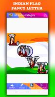 Fancy Indian Flag Letter Name Art,Photo Frames captura de pantalla 1