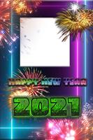 Happy New Year 2021 Photo Fram Affiche