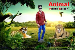 Wild Animal Photo Frame Affiche