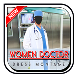 Women Doctor Dress Montage ícone