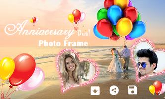 Anniversary Dual Photo Frame ポスター