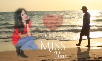 Miss You Photo Frame स्क्रीनशॉट 1
