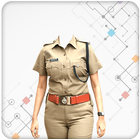 Women Police Photo Suit-icoon