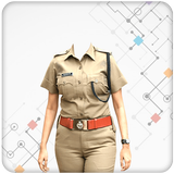 Women Police Photo Suit ikon