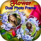 Flower Dual Photo Frame icône