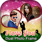 I Love You Dual Photo Frame icône