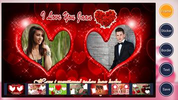 I Love You Dual Photo Frame پوسٹر