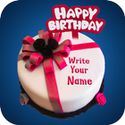 Write Name on Birthday Cake icône