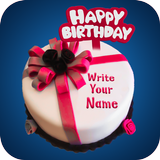 Write Name on Birthday Cake ícone
