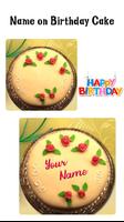 Write Name on Birthday Cake Affiche