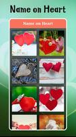 Name on Heart Photo Affiche