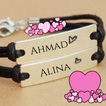 Couple bracelet name maker icon