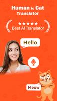 Human to cat translator app poster