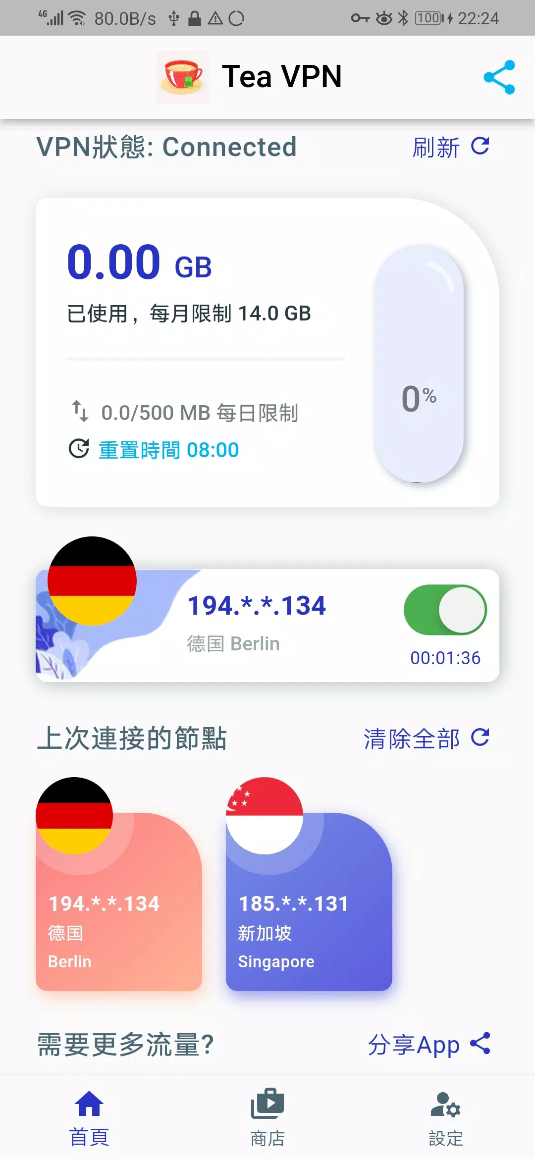 TeaVPN running on a Fairphone