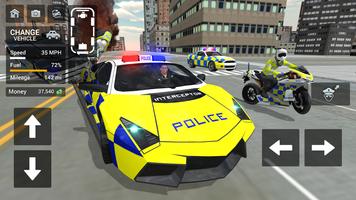 Police Car Driving Cartaz