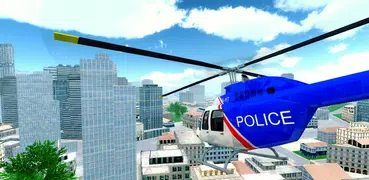 Police Helicopter City Flying