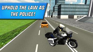 Police Motorbike City Driving syot layar 3