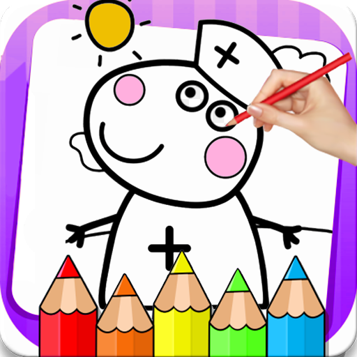 Pink Pig Coloring Book & Drawing Game