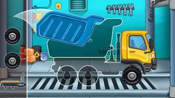 Truck wash train builder game poster