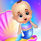 Newborn mermaid care game icon
