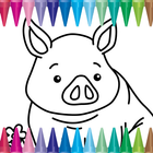 Kawaii Pig Coloring Book icône