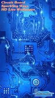 Circuit Board of Digital Sparkling Ways पोस्टर