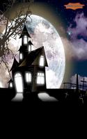 Full Moon Scary Bats in Clouds poster