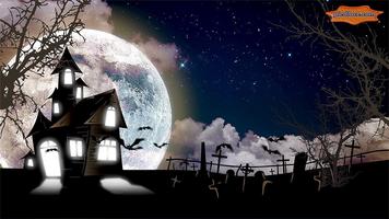 Full Moon Scary Bats in Clouds screenshot 2