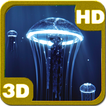 Precious Jellyfish 3D Hovering Under Deep Blue Sea