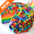 Rainbow Cakes Food Wallpapers آئیکن