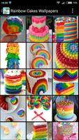 Rainbow Cakes Food Wallpapers پوسٹر