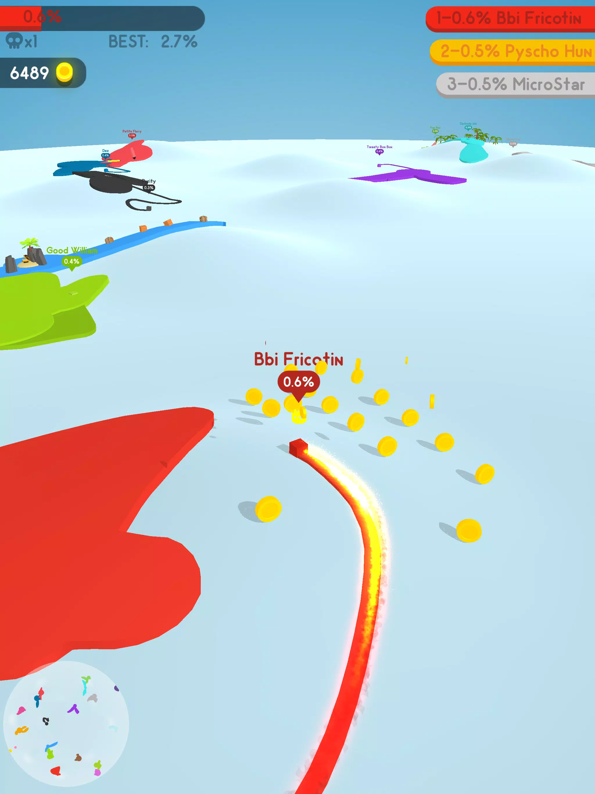 Paper.io 4 mod apk, unlimited life