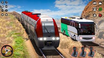 Train Racing 3d- Bus Vs Train Affiche